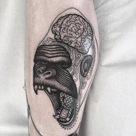 Tattoos - gorilla brain - 128015